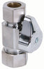 BrassCraft 1/4 in. Compression x 1/2 in. Compression Brass Shut-Off Valve