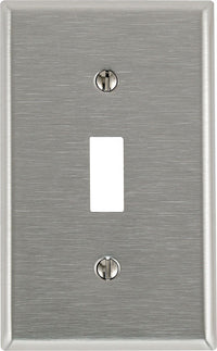 Leviton Silver 1 gang Stainless Steel Toggle Wall Plate 1 pk