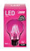 Feit A19 E26 (Medium) Filament LED Bulb Pink 30 Watt Equivalence 1 pk - Open Box