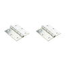 National Hardware 3-1/2 in. L Zinc-Plated Broad Hinge 2 pk