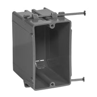 Gardner Bender 18 cu in Rectangle PVC 1 gang Electrical Box Gray