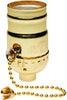 Leviton Aluminum Incandescent Medium Base Pull Chain Socket 1 pk