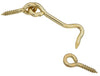 National Hardware Gold Solid Brass 2 in. L Hook and Eye 1 pk - Open Box