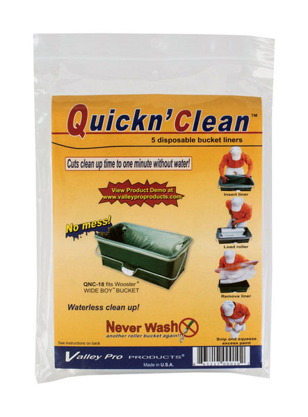 Cubo de plástico transparente Wooster Quickn Clean de 5 galones