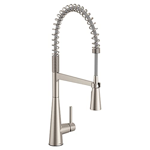 Spot resist stainless one-handle high arc pulldown kitchen faucet