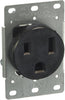 Leviton 50 amps 250 V Duplex Black Outlet 6-50R 1 pk