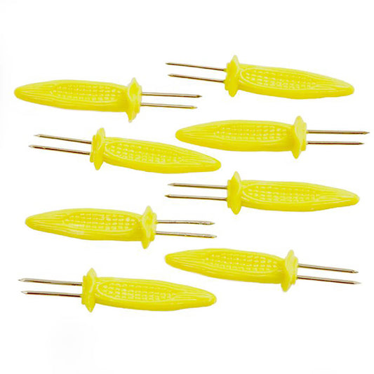 Norpro Yellow/Silver Plastic/Stainless Steel Corn Holders