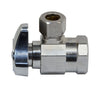 BrassCraft 1/2 in. Compression outlets X 3/8 in. Chrome Plated Stop Valve - Open Box