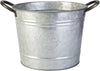 Panacea Rustic Farmhouse Galvanized Washtub Planter Metal Flower Pot with Handles 8 in. - Deal of The Week