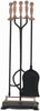 Panacea Black Antique Metal Fireplace Tool Set - Open Box