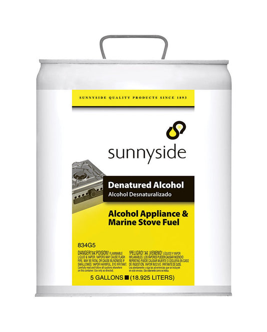 Sunnyside Denatured Alcohol Clean Burning Fuel 5 gal