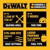 DeWalt 68000 Btu/h 1700 sq ft Forced Air Propane Heater