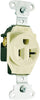 Leviton 20 amps 125 V Single Ivory Outlet 5-20R 1 pk