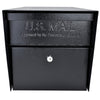 Mail Boss Mail Manager Modern Galvanized Steel Post Mount Black Locking Mailbox