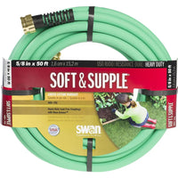 Swan Soft & Supple Premium Garden Hose 5/8 in x 50 ft Green 