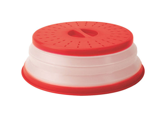 Tovolo 10.5 in. W x 10.5 L Red/White Plastic Collapsible Microwave Food Cover (Pack of 6)