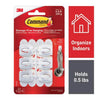 3M Command Mini Plastic Hook 11/8 in. L 6 pk