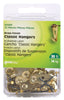 Hillman AnchorWire Brass-Plated Classic Picture Hanger 30 lb. 25 pk (Pack of 5)