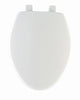 Mayfair White Plastic Elongated Closed Front Toilet Seat 18.63 L x 1.94 H x 14.31 W in.