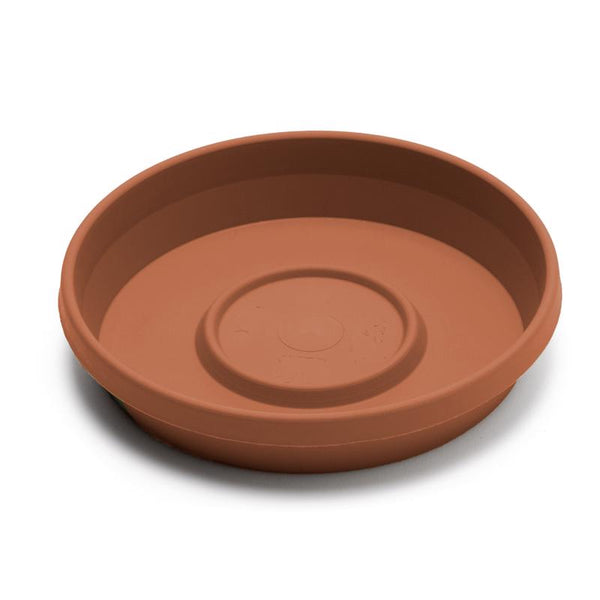 Platillo tradicional de plástico Bloem Terra de 6,35 cm de alto x 28,7 cm de ancho x 33 cm de profundidad, color terracota - Oferta de la semana