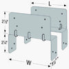Simpson Strong-Tie ZMax 1.25 in. H X 2.56 in. W 18 Ga. Galvanized Steel End Post Cap - Deal of The Week