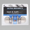 Ultra Security Satin Nickel Bed and Bath Knob Right or Left Handed