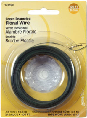 Hillman 100 ft. L Steel 24 Ga. Floral Wire (Pack of 10)