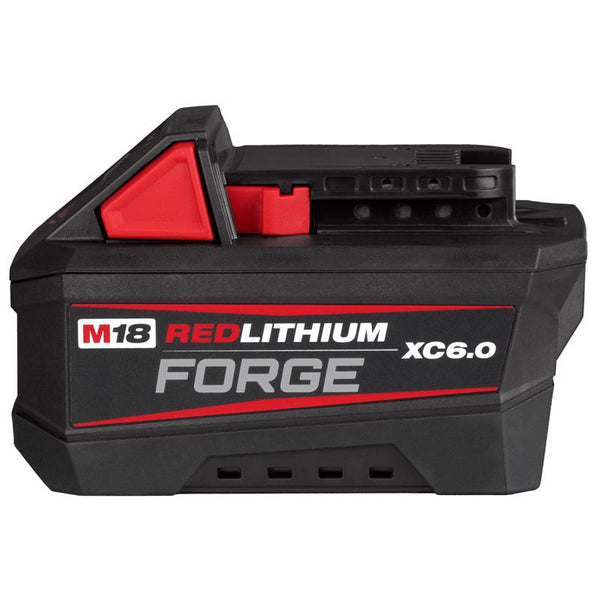 Batería de iones de litio Milwaukee 18V M18 Redlithium FORGE XC6.0 de 6 Ah, 1 unidad