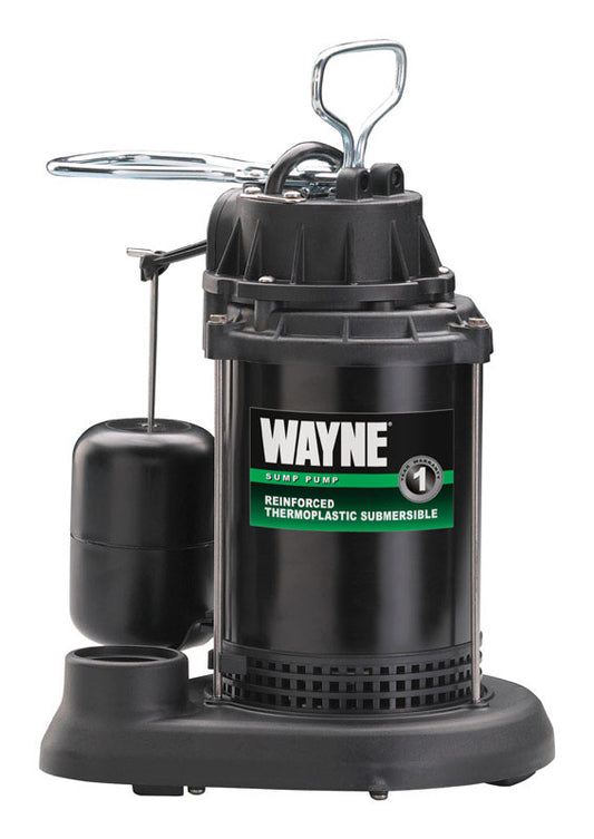 Wayne 1/2 HP 4,300 gph Thermoplastic Vertical Float Switch AC Submersible Sump Pump