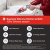 GE Supreme White Supreme Silicone Kitchen and Bath Silicone 10.1 oz. (Pack of 12)