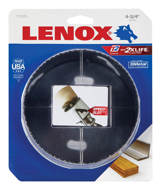 Lenox Speed Slot 4-3/4 in. Bi-Metal Hole Saw 1 pk