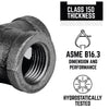 B & K 3/4 in. FPT  x 3/4 in. Dia. FPT Black Malleable Iron Elbow
