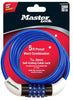 Master Lock 1/4 in. W X 5 ft. L Vinyl Covered Steel 4-Dial Combination Locking Cable