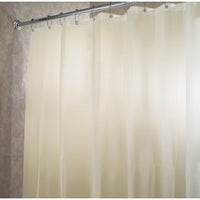 iDesign 72 in. H X 72 in. W Sand Solid Shower Curtain Vinyl
