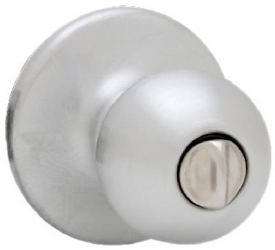 Kwikset  Polo  Satin Chrome  Steel  Privacy Knob  3  Right or Left Handed