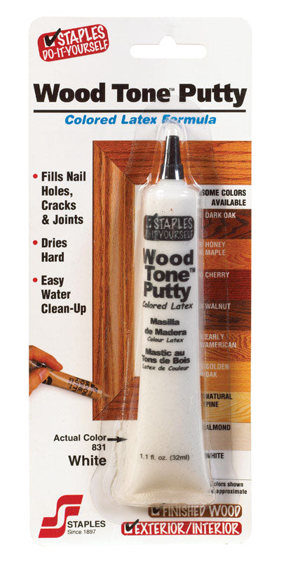 Staples Wood Tone White Colored Latex Putty 1.1 oz