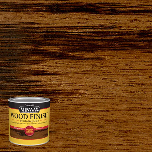 Minwax Wood Finish Semi-Transparent Espresso Oil-Based Oil Wood Stain 0.5 Pt.