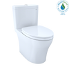 TOTO® Aquia® IV Two-Piece Elongated Dual Flush 1.28 and 0.9 GPF Universal Height Toilet with CEFIONTECT®, WASHLET®+ Ready, Cotton White - MS446124CEMFGN#01