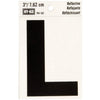 Hy-Ko 3 in. Reflective Black Vinyl Letter L Self-Adhesive 1 pc. (Pack of 10)