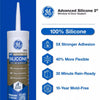 GE Silicone 2 Brown Silicone 2 Window and Door Silicone 10.1 oz. (Pack of 12)