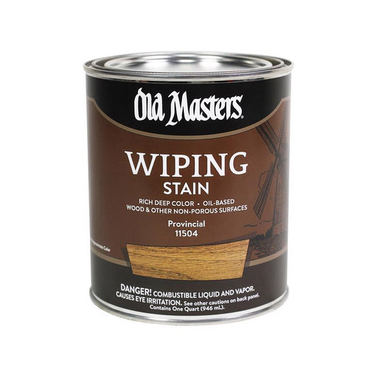 Old Masters Semi-Transparent Provincial Oil-Based Wiping Stain 1 qt. (Pack of 4)