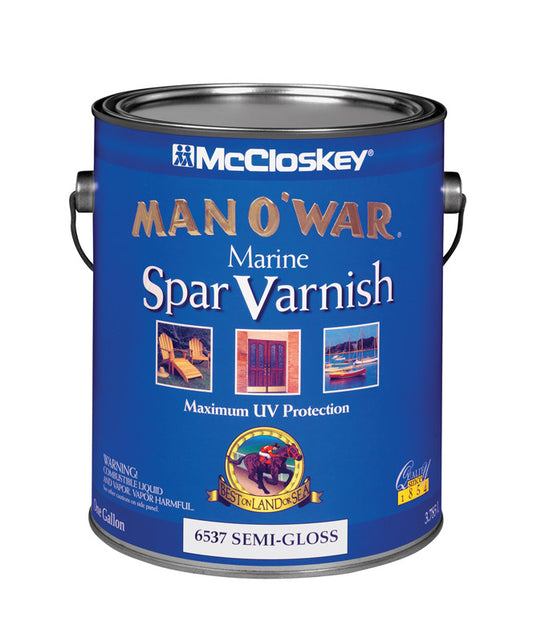 McCloskey Man O' War Semi-Gloss Clear Marine Spar Varnish 1 gal. (Pack of 2)