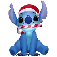 Gemmy Stitch with Santa Hat 3 ft. Inflatable