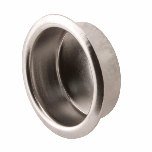 Prime-Line Satin Nickel Gray Steel Door Finger Pull
