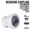 BK Products 1/2 in. FPT x 1/8 in. Dia. FPT Galvanized Malleable Iron Reducing Coupling (Pack of 5)