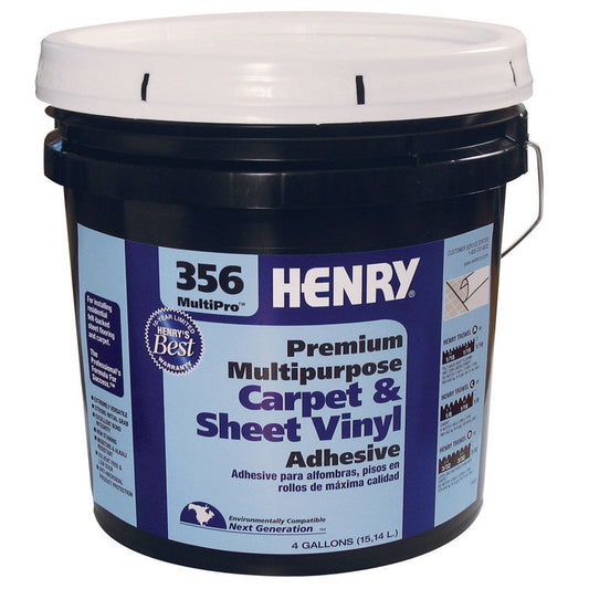 Henry 356 MultiPro Premium Multi-Purpose High Strength Paste Carpet & Sheet Vinyl Adhesive 4 gal.