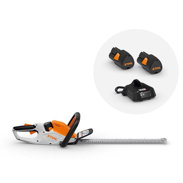 Kit de cortasetos a batería STIHL HSA 40 con AL 1 y (2) AS 2, de 20 in. y 10.8 V (batería y cargador)
