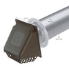 Deflect-O 11 in. L x 4 in. Dia. Brown Aluminum Vent Dryer Hood