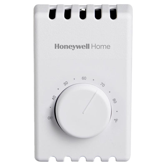 Honeywell Heating Dial Square White Baseboard Thermostat 6-3/8 in.