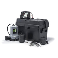 ECO-FLO 1/4 HP 2700 gph Thermoplastic Tethered Float Switch Battery Backup Sump Pump 8 ft